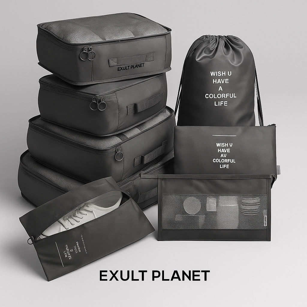 Eco-Friendly Travel Packing Cubes & Bags Set for Sustainable Organization