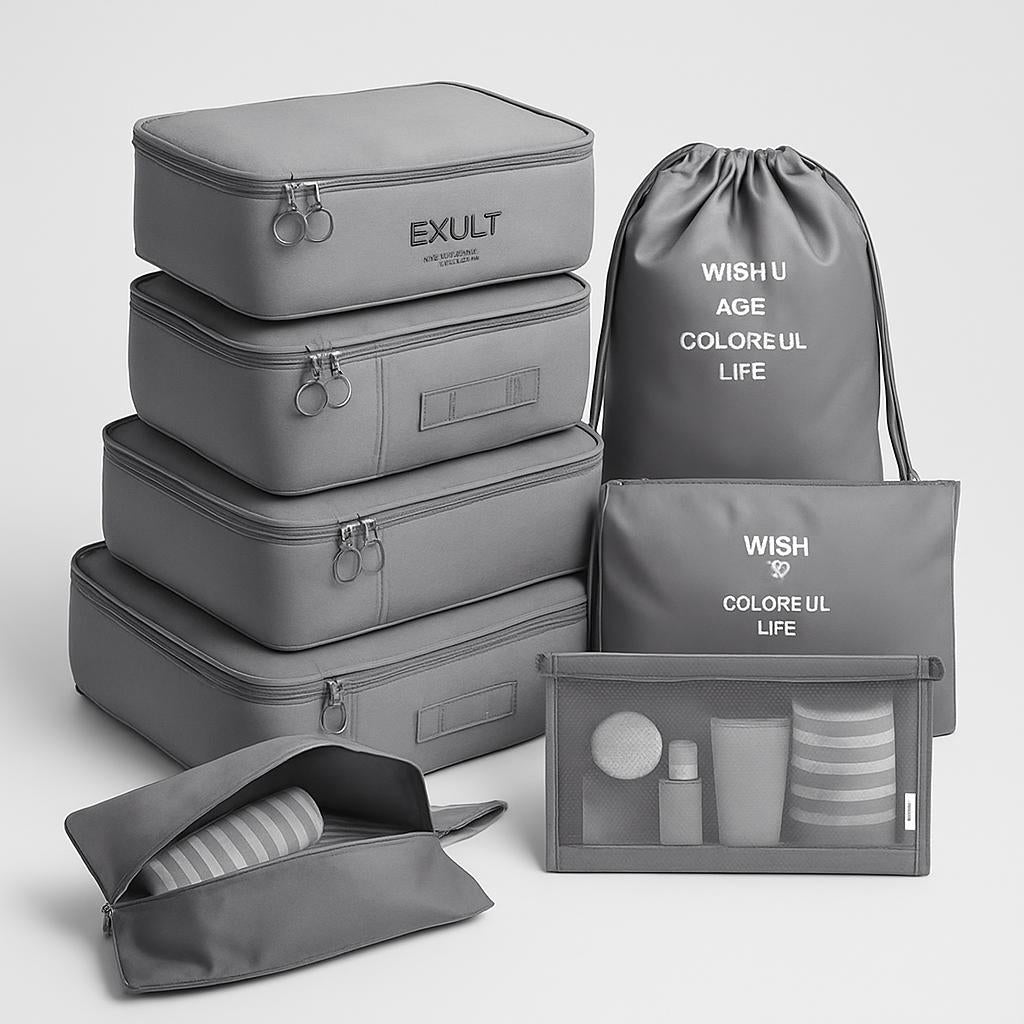 Eco-Friendly Travel Packing Cubes & Bags Set for Sustainable Organization