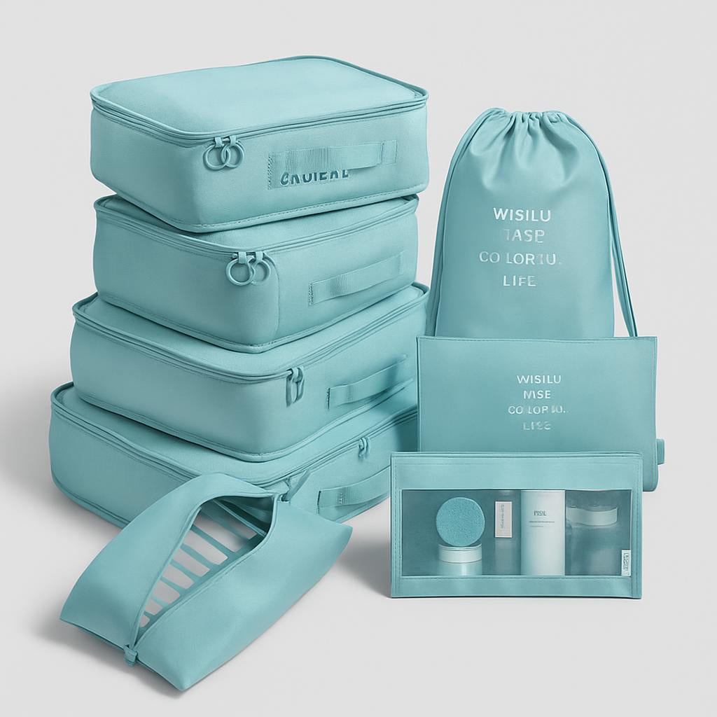 Eco-Friendly Travel Packing Cubes & Bags Set for Sustainable Organization