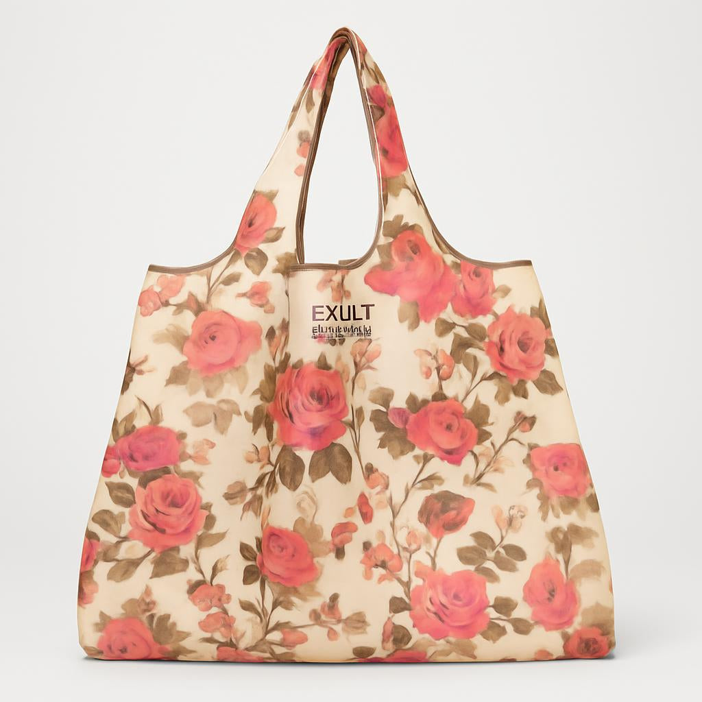 Eco-Friendly Reusable Shopping Bag - Durable Floral Tote for Groceries