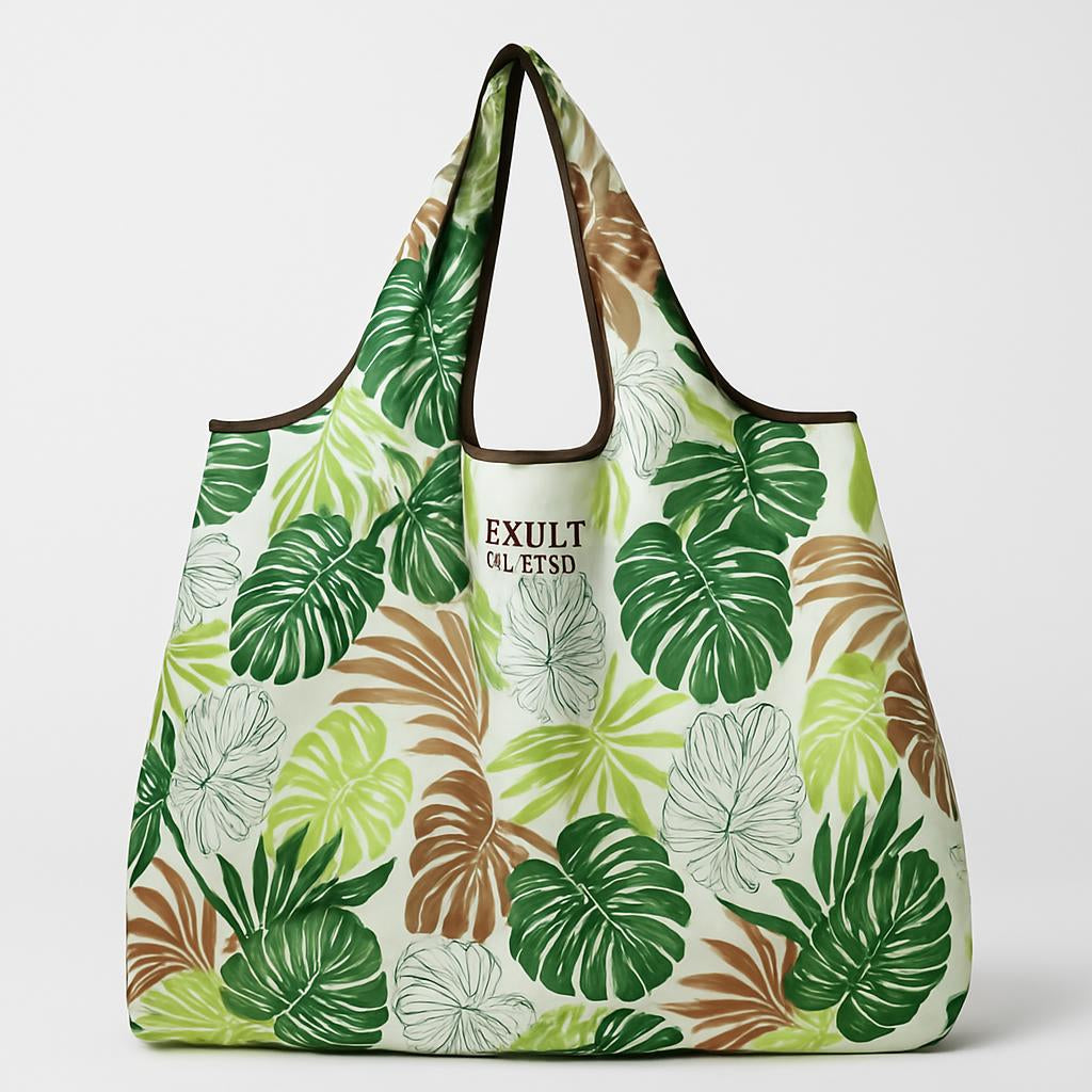 Eco-Friendly Reusable Shopping Bag - Durable Floral Tote for Groceries