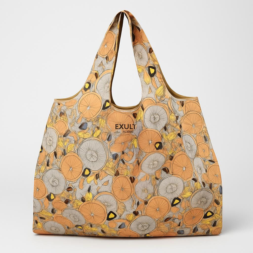 Eco-Friendly Reusable Shopping Bag - Durable Floral Tote for Groceries