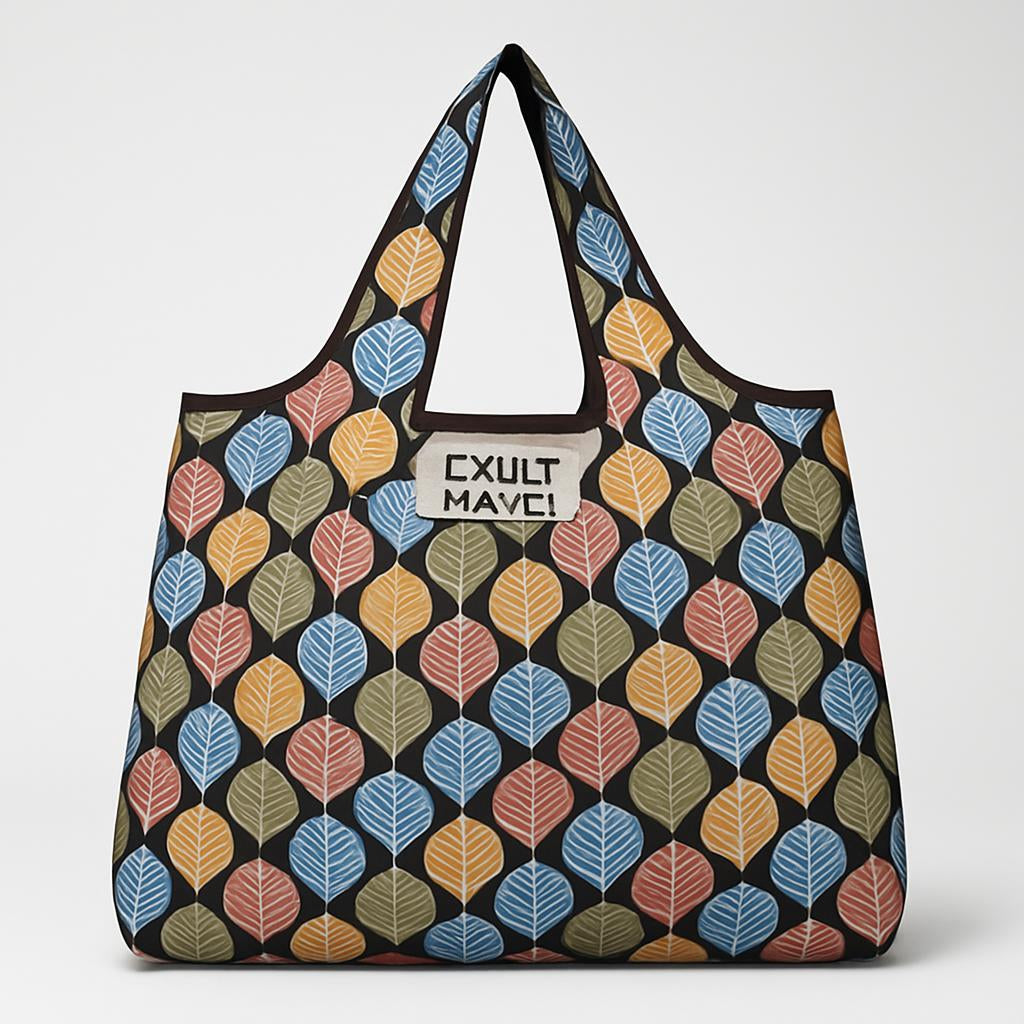Eco-Friendly Reusable Shopping Bag - Durable Floral Tote for Groceries
