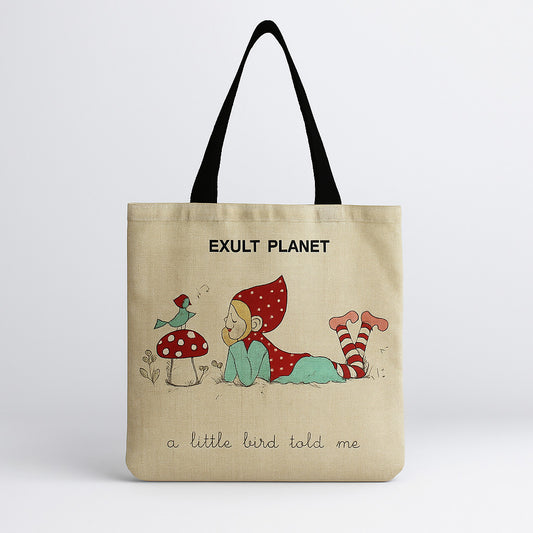 Cartoon Mushroom One Shoulder Reusable Tote Bag