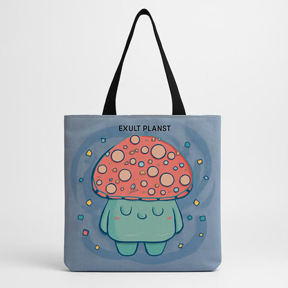 Cartoon Mushroom One Shoulder Reusable Tote Bag