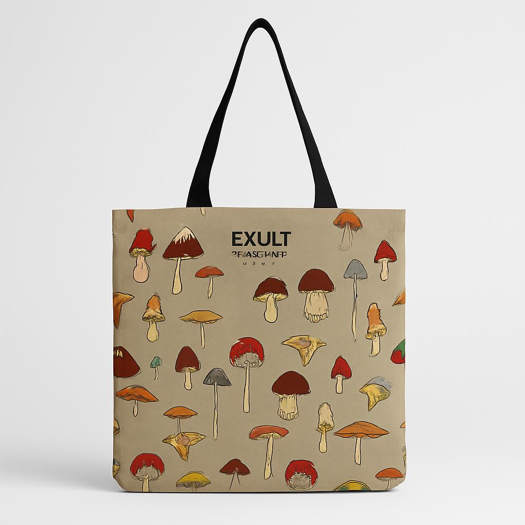 Cartoon Mushroom One Shoulder Reusable Tote Bag
