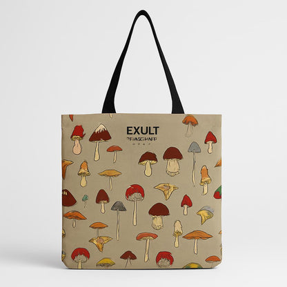 Cartoon Mushroom One Shoulder Reusable Tote Bag