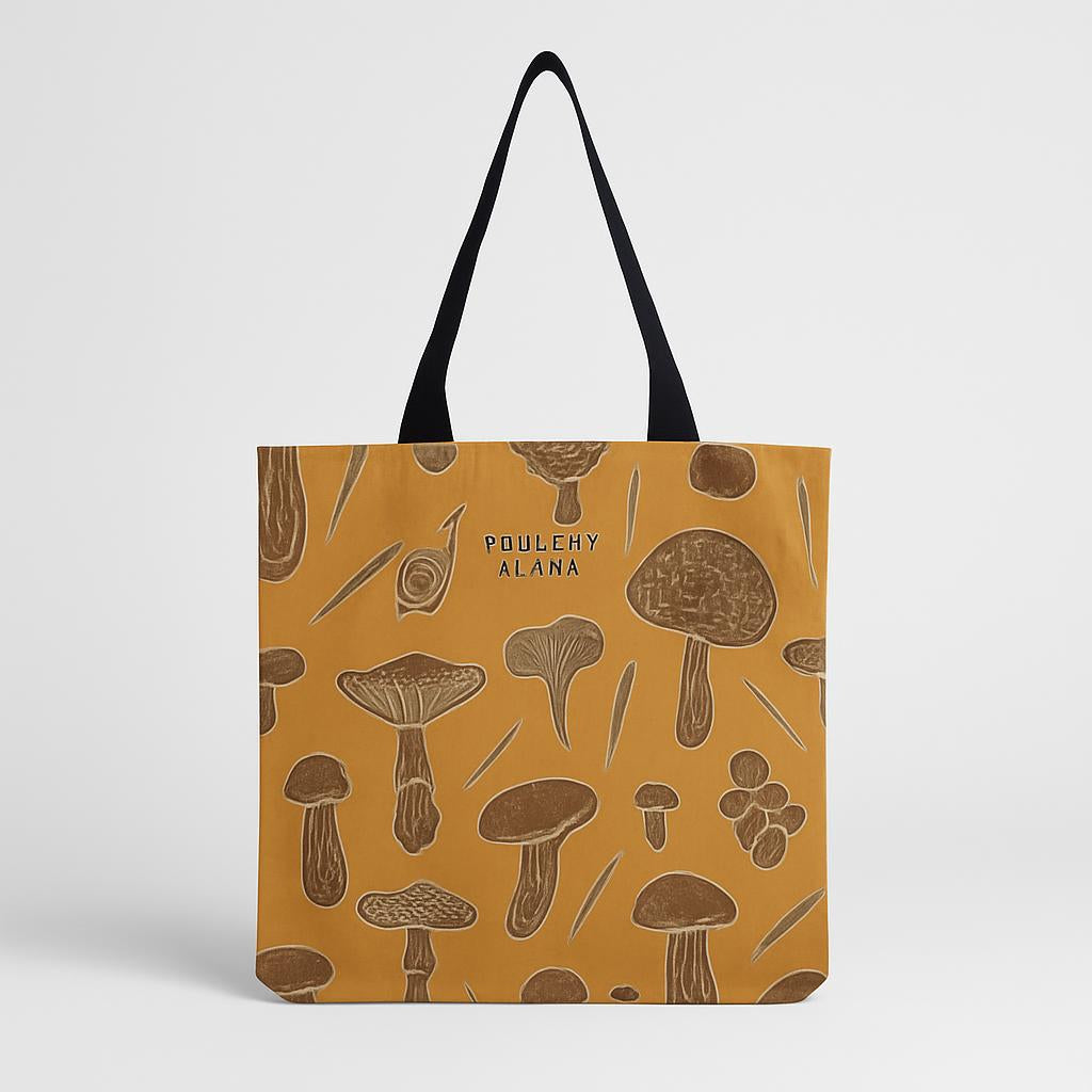 Cartoon Mushroom One Shoulder Reusable Tote Bag