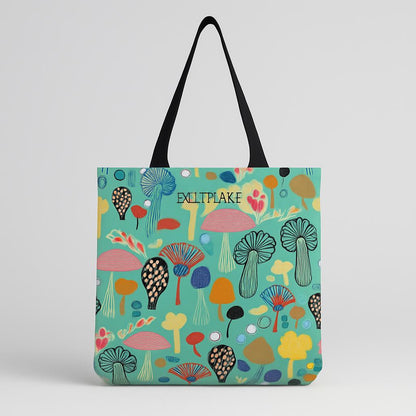 Cartoon Mushroom One Shoulder Reusable Tote Bag