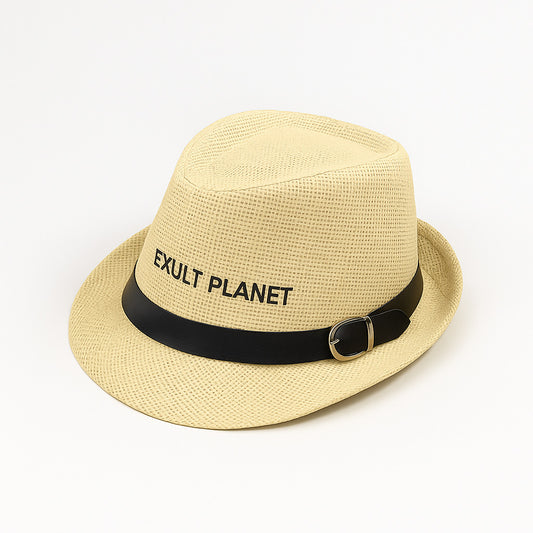 Eco-Friendly Summer Straw Fedora Hat for Sun Protection