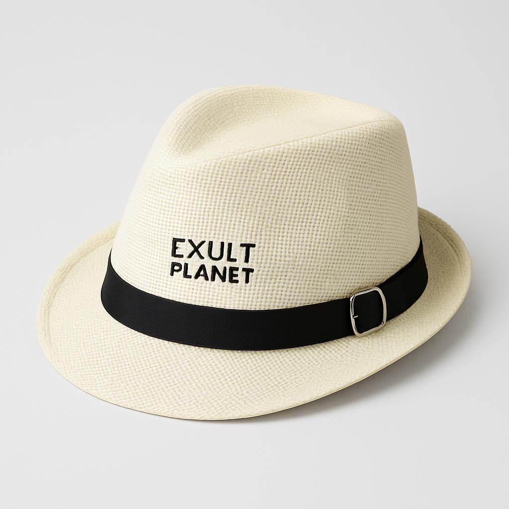 Eco-Friendly Summer Straw Fedora Hat for Sun Protection