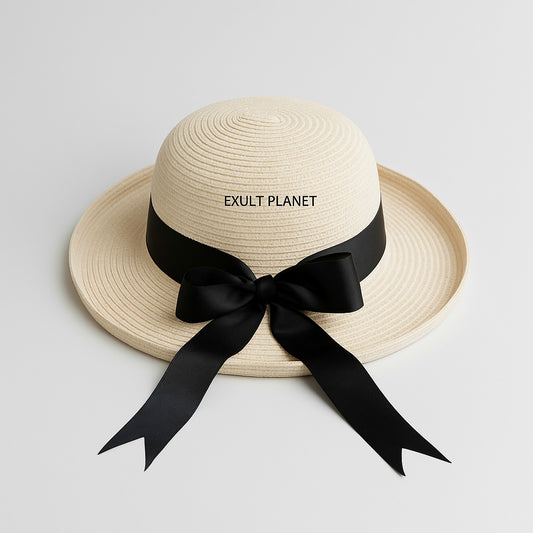 Chic Bowknot Straw Sun Hat for Women