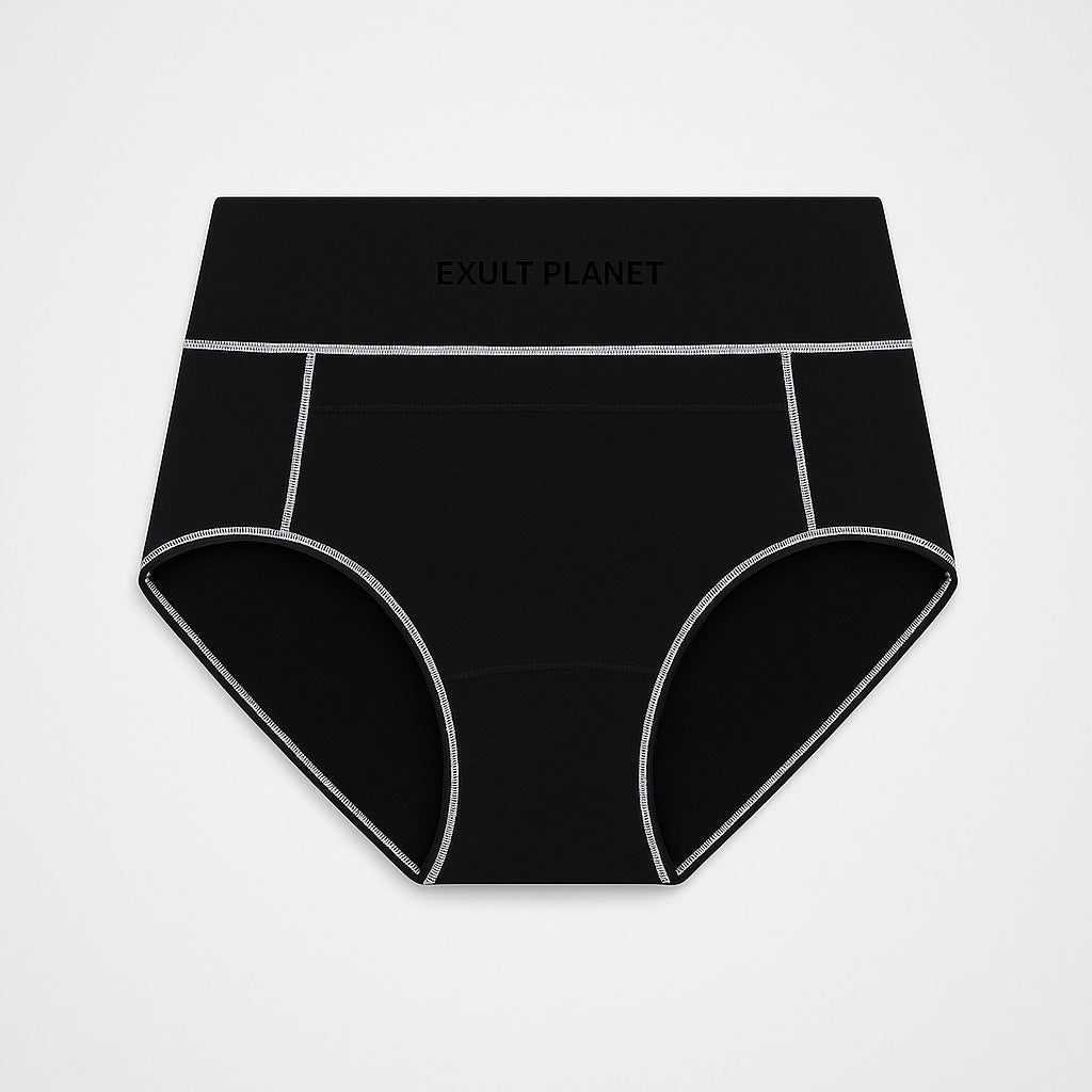 Eco-Friendly Period Pants in Light Blue with Pink Stitching