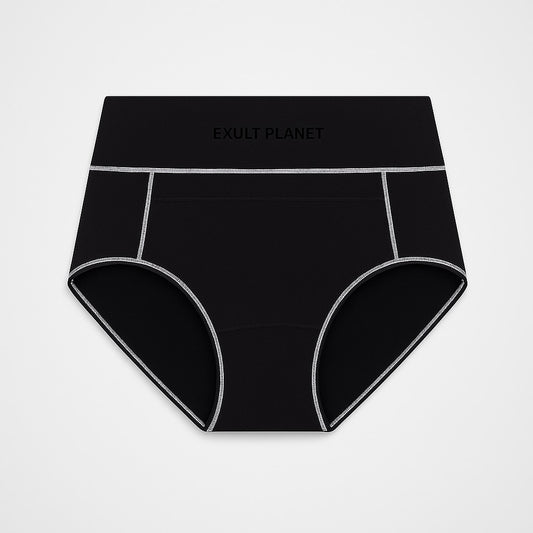 Eco-Friendly Period Pants in Light Blue with Pink Stitching