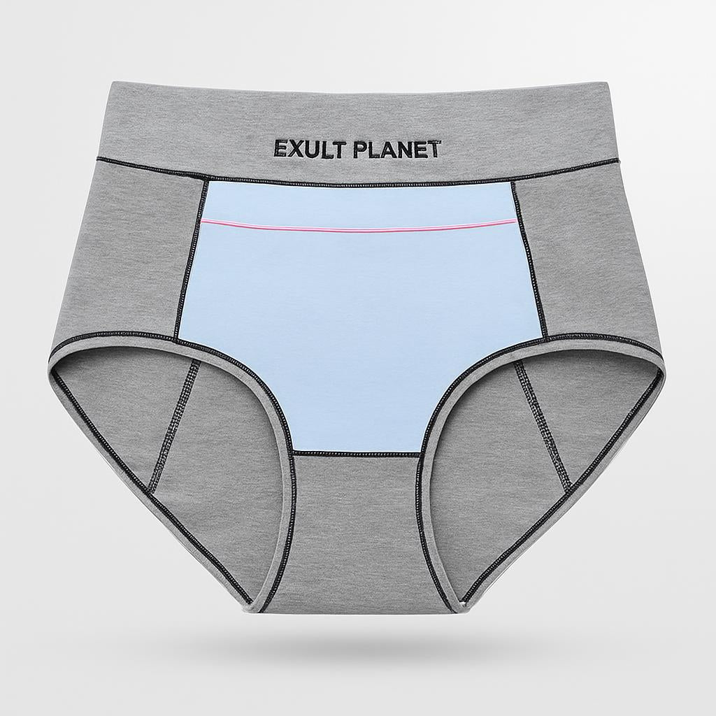 Eco-Friendly Period Pants - Light Blue with Pink Stitching