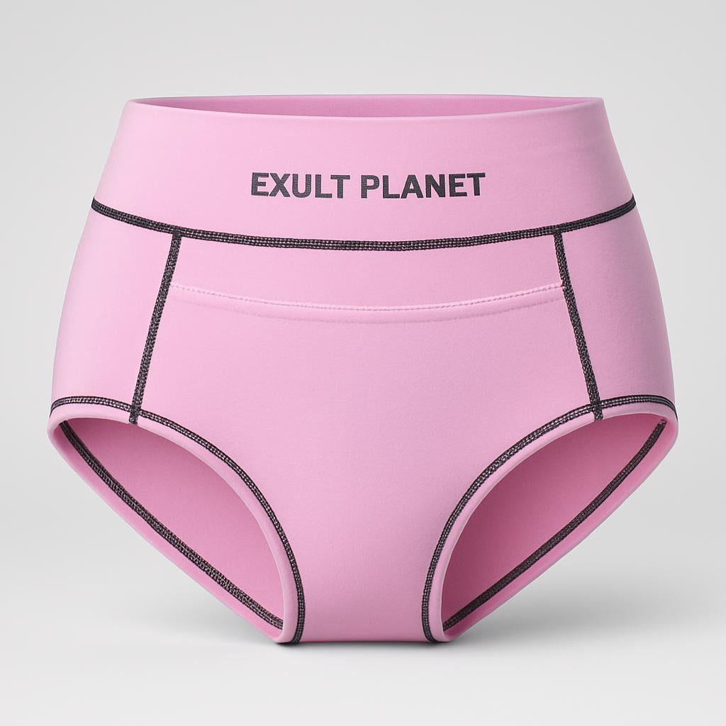 Eco-Friendly Period Pants - Light Blue with Pink Stitching