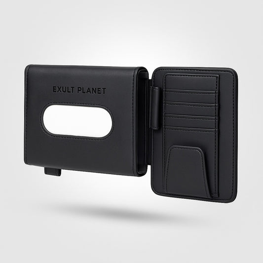 Eco-Friendly Car Sun Visor Tissue Box with Card Holder