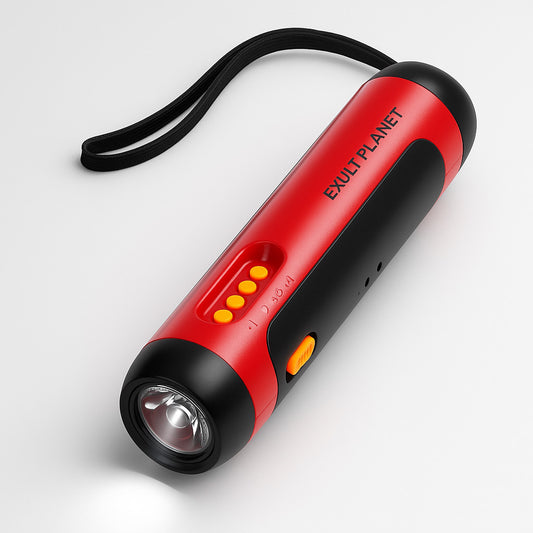 Multifunction Hand Crank Flashlight with Radio and Siren