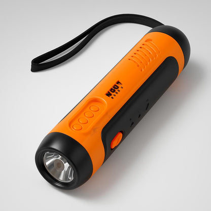 Multifunction Hand Crank Flashlight with Radio and Siren
