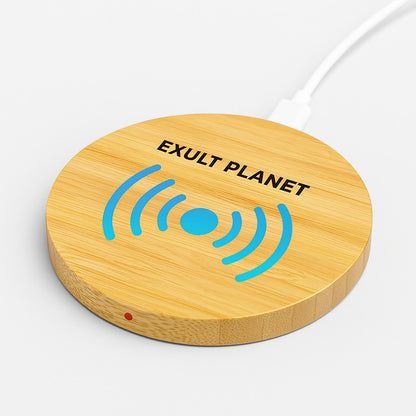 Eco-Friendly Bamboo Wireless Charger - Sustainable Inductive Charging Pad