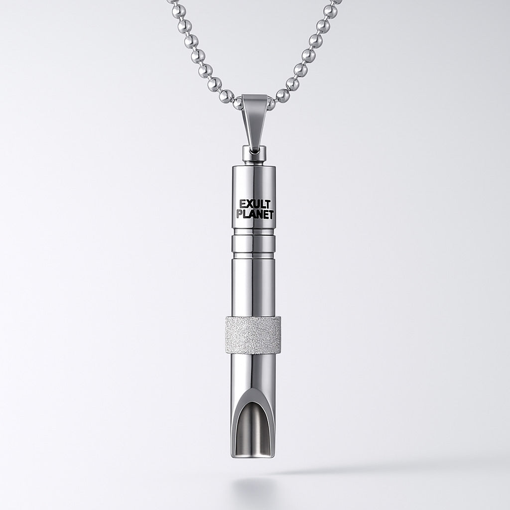Stainless Steel Couples Mindfulness Breathing Necklace