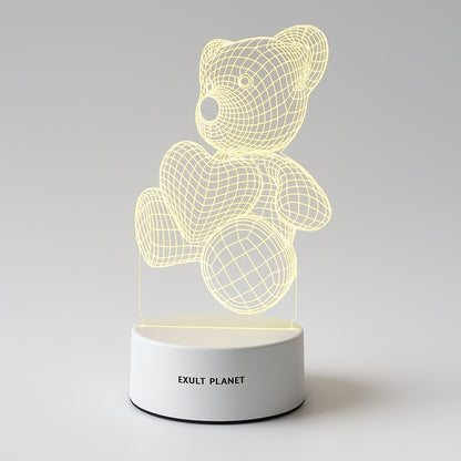 Energy-Efficient 3D LED Bear Lamp for Eco-Friendly Decor