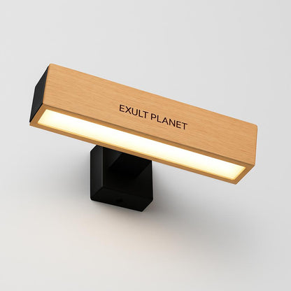 Eco-Friendly Wall-Mounted Light Fixture - Natural Wood & Black Accents