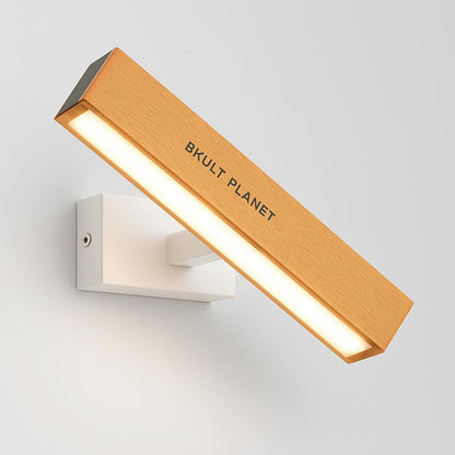 Eco-Friendly Wall-Mounted Light Fixture - Natural Wood & Black Accents