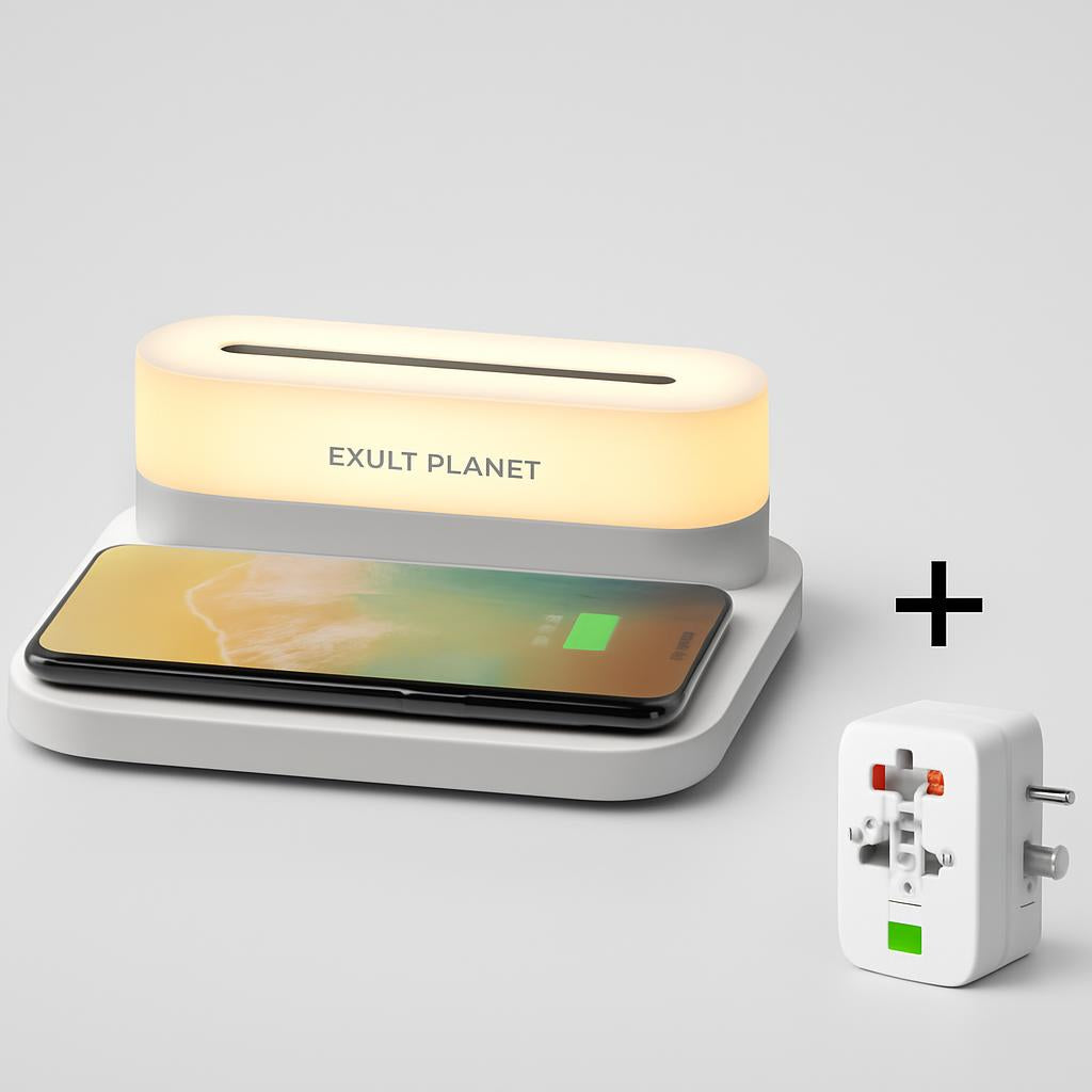 Wireless Charging Station with LED Night Light