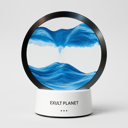 EcoGlow 3D Quicksand Lamp: Sustainable Bedside Ambiance