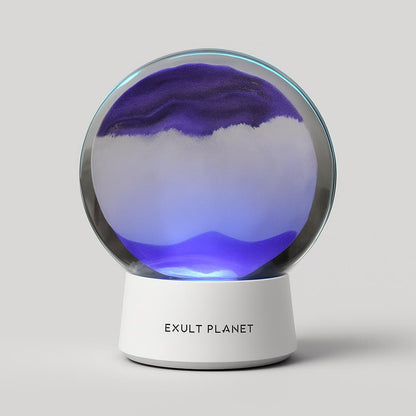 EcoGlow 3D Quicksand Lamp: Sustainable Bedside Ambiance