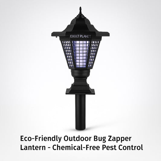 Eco-Friendly Outdoor Bug Zapper Lantern - Chemical-Free Pest Control