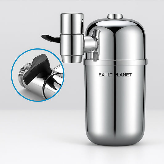Silver Faucet Water Filter - Eco-Friendly, Water-Saving, Durable