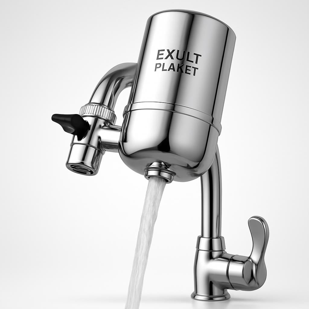 Silver Faucet Water Filter - Eco-Friendly, Water-Saving, Durable