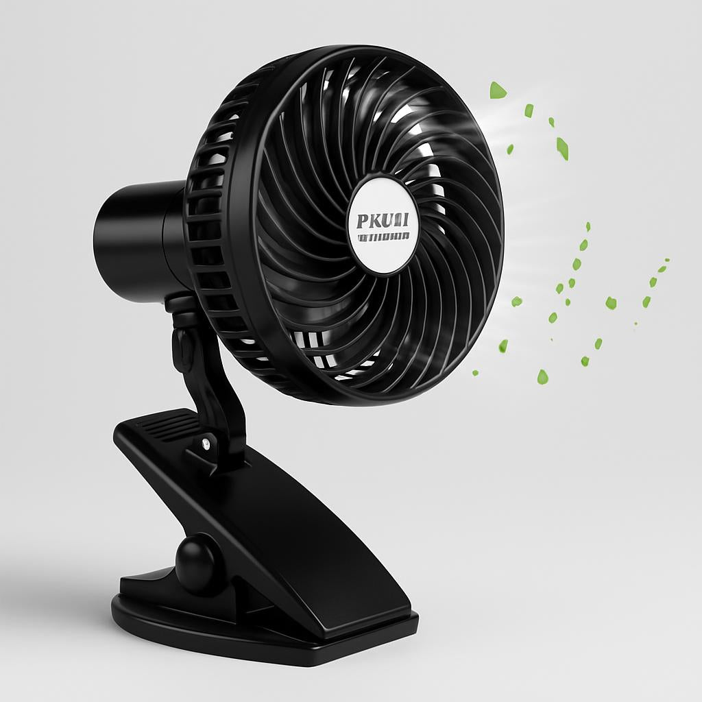 Eco-Friendly Rechargeable Clip-On Fan for Strollers & Desks