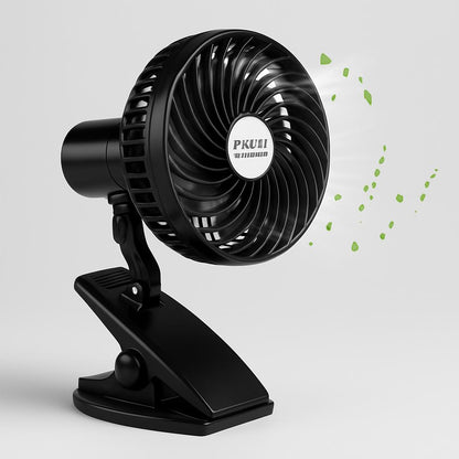 Eco-Friendly Rechargeable Clip-On Fan for Strollers & Desks