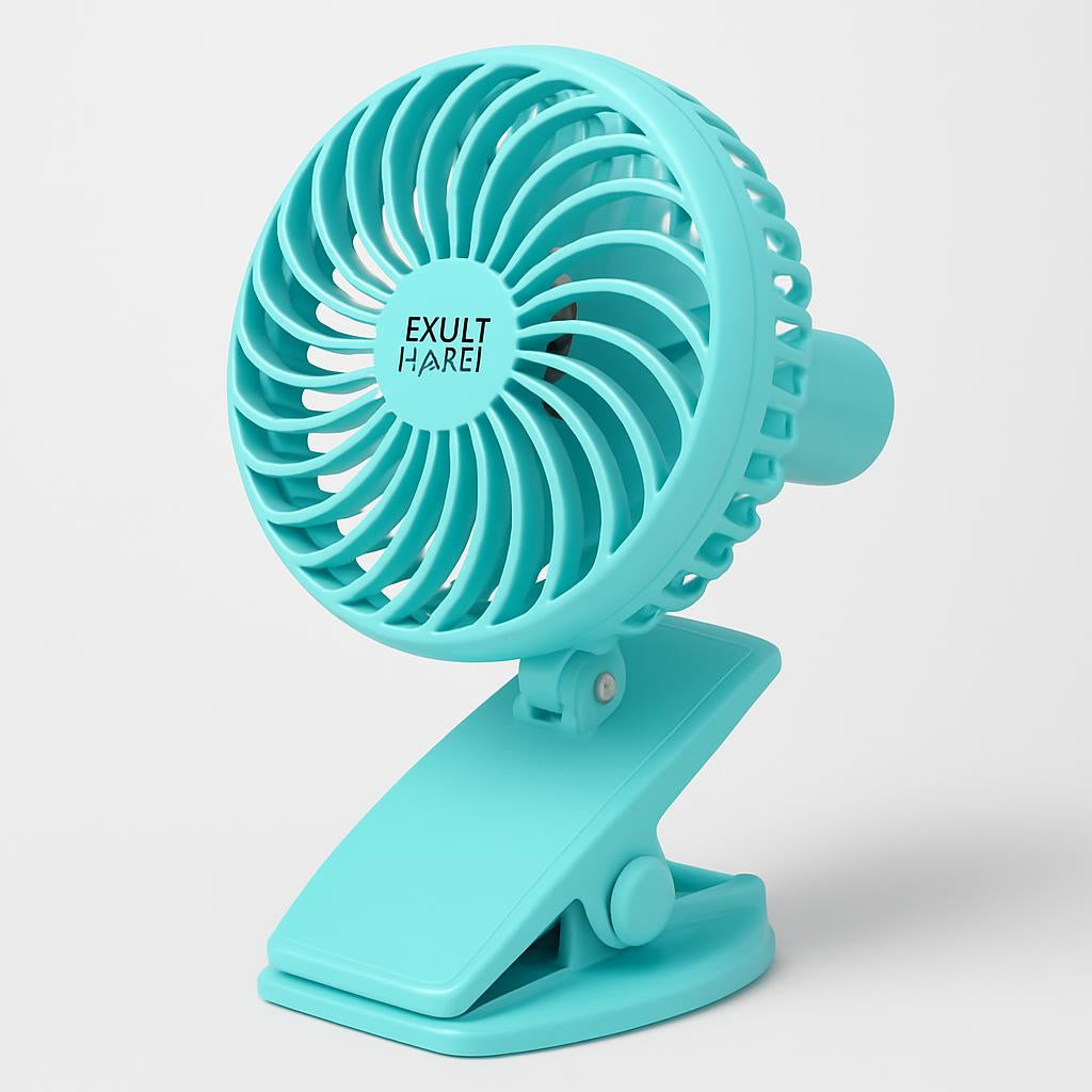 Eco-Friendly Rechargeable Clip-On Fan for Strollers & Desks