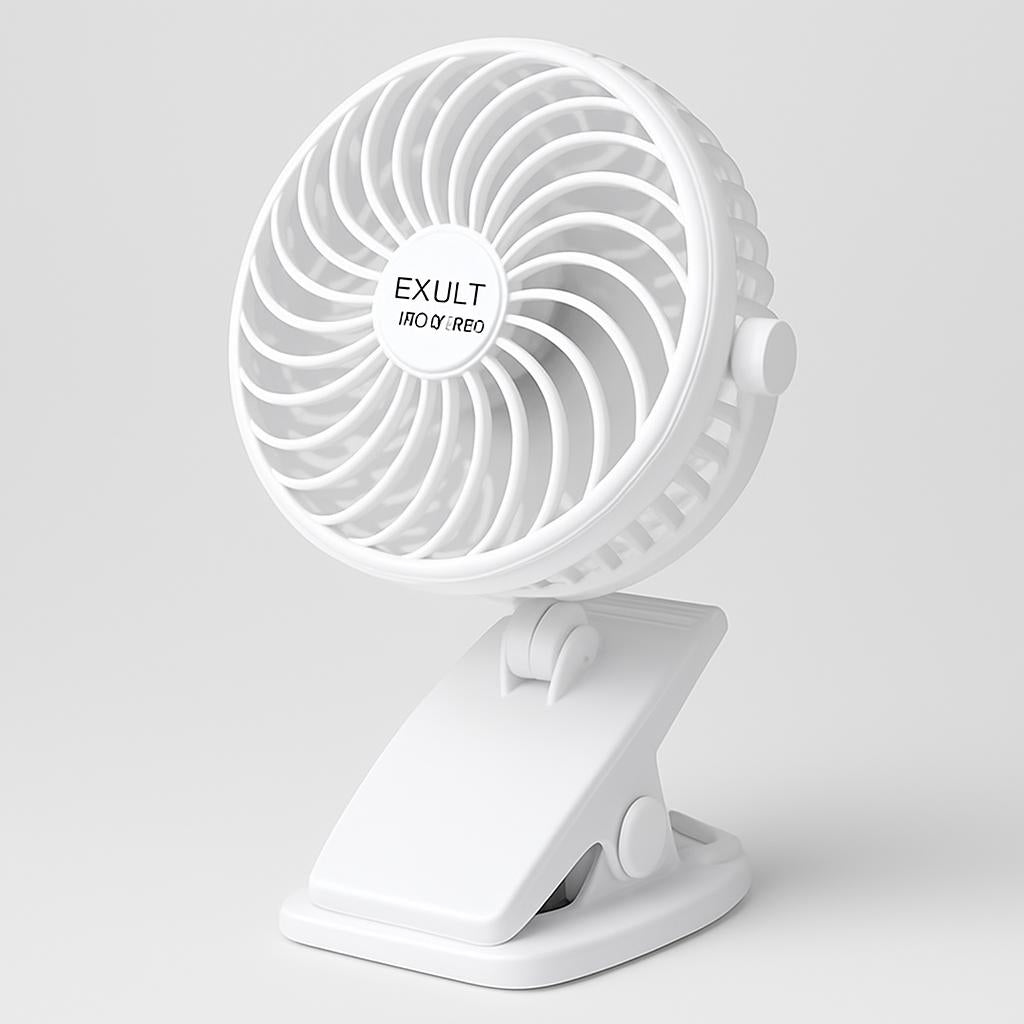 Eco-Friendly Rechargeable Clip-On Fan for Strollers & Desks