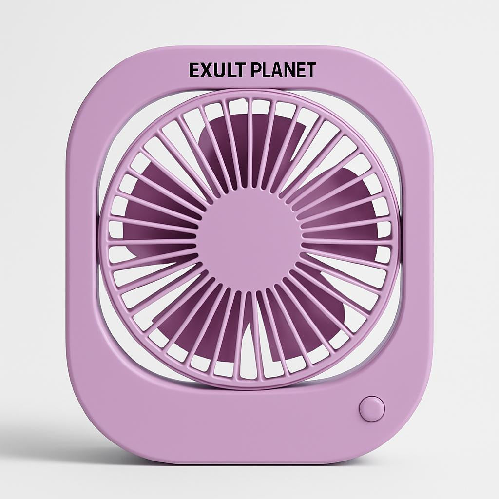 Eco-Friendly Portable USB Desk Fan with 180° Rotation