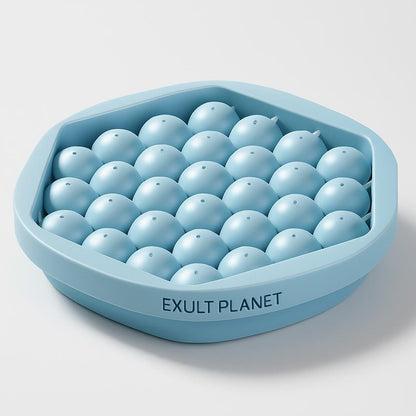 Circular Silicone Ice Cube Tray - Eco-Friendly Reusable Ice Mold