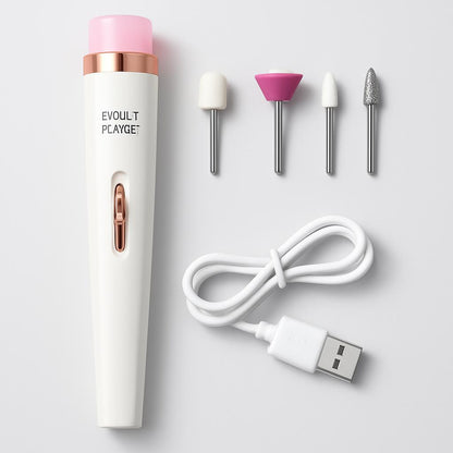 Rechargeable Pink Electric Nail File Set with USB Charging