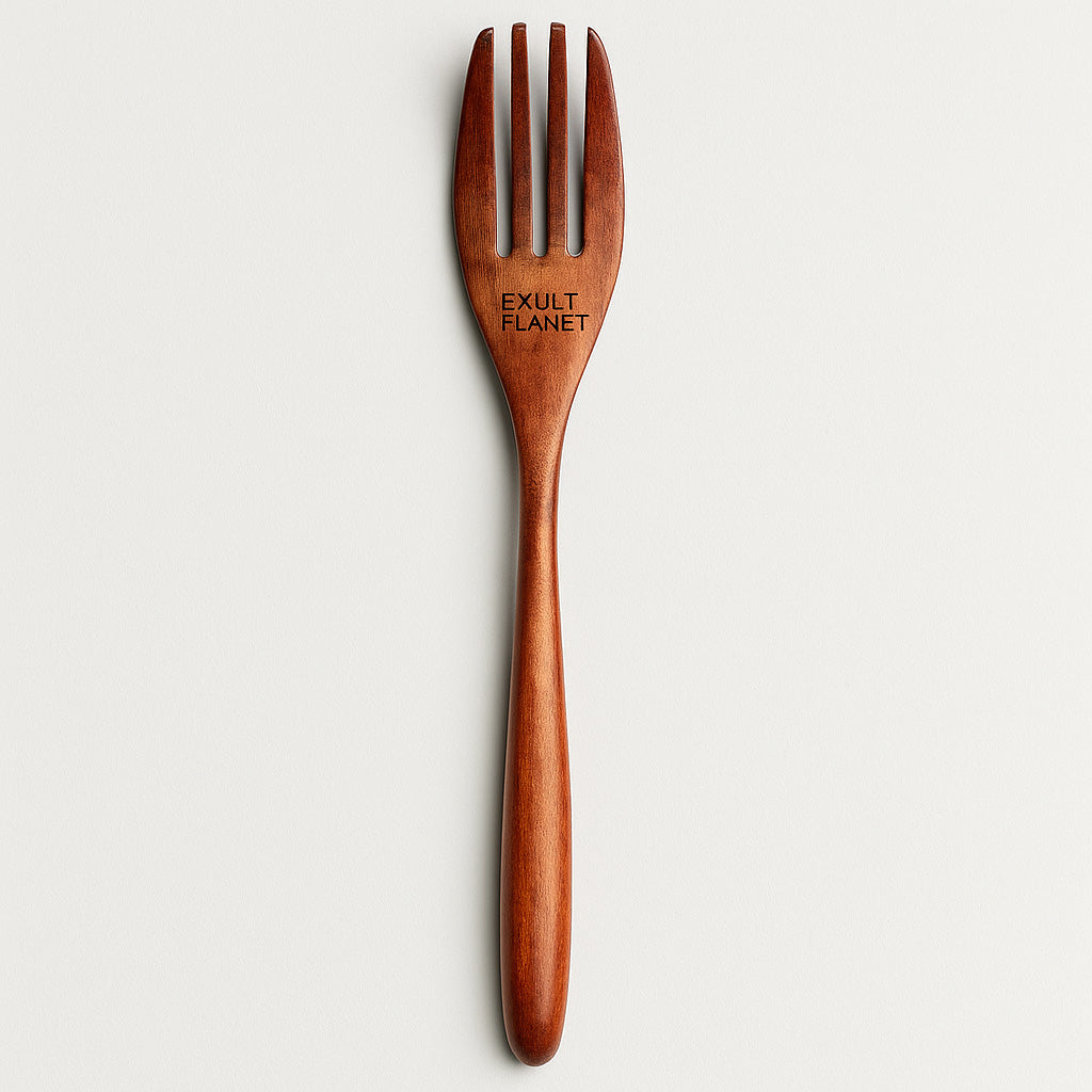 Eco-Friendly Wooden Long Handle Fruit Fork for Sustainable Dining