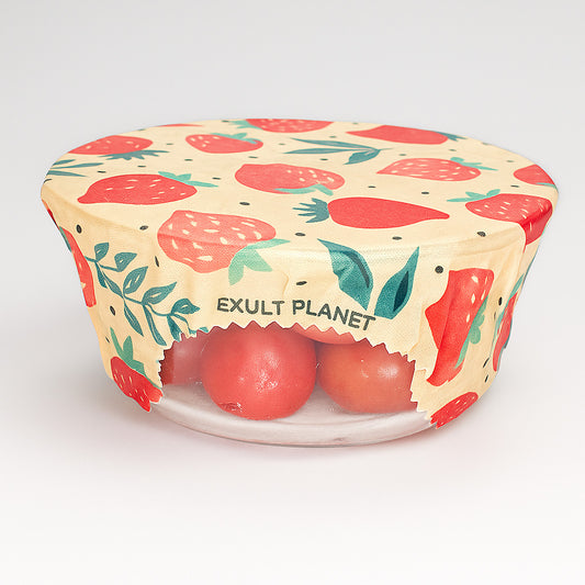 Multicolored Strawberry Beeswax Wraps - Eco-Friendly Food Storage Solution