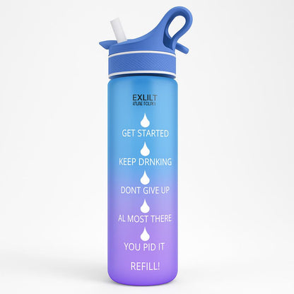 EcoBounce Hydration Bottle with Straw & Scrub Cover