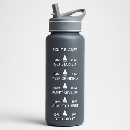 EcoBounce Hydration Bottle with Straw & Scrub Cover