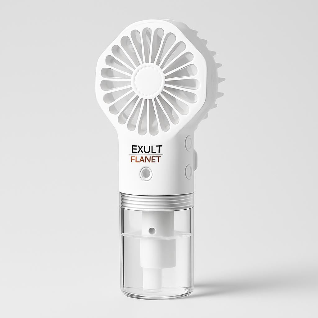 Eco-Chill Mist: USB Rechargeable Humidifying Fan