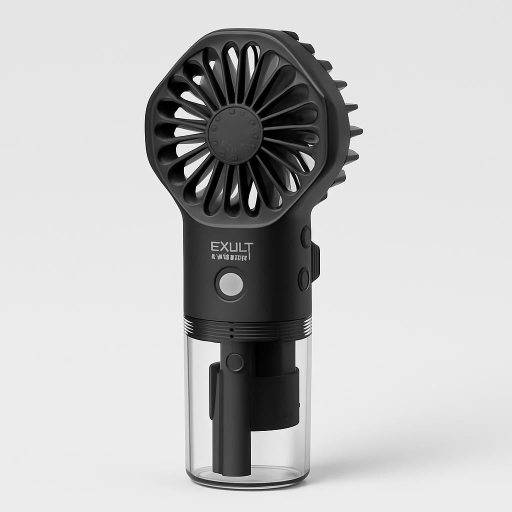 Eco-Chill Mist: USB Rechargeable Humidifying Fan