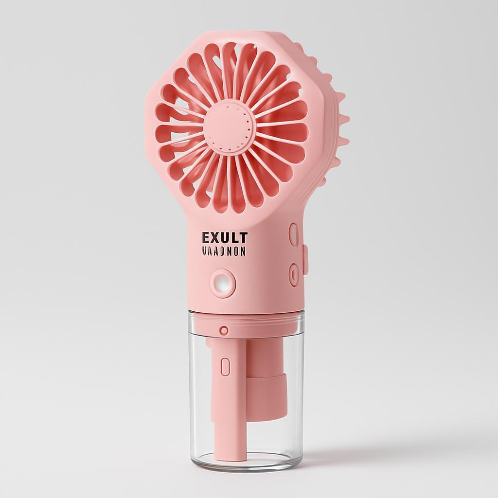 Eco-Chill Mist: USB Rechargeable Humidifying Fan