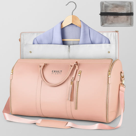 Eco-Friendly Light Pink Travel Duffel Bag for Sustainable Travel