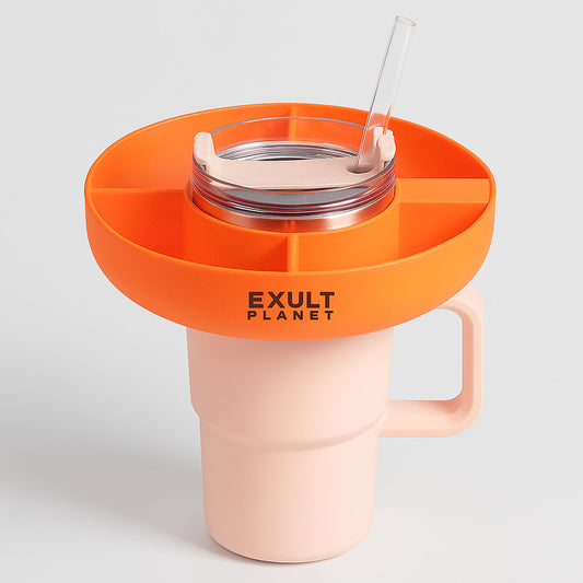 Circular Snack and Drink Holder - Eco-Friendly Multi-Compartment Organizer
